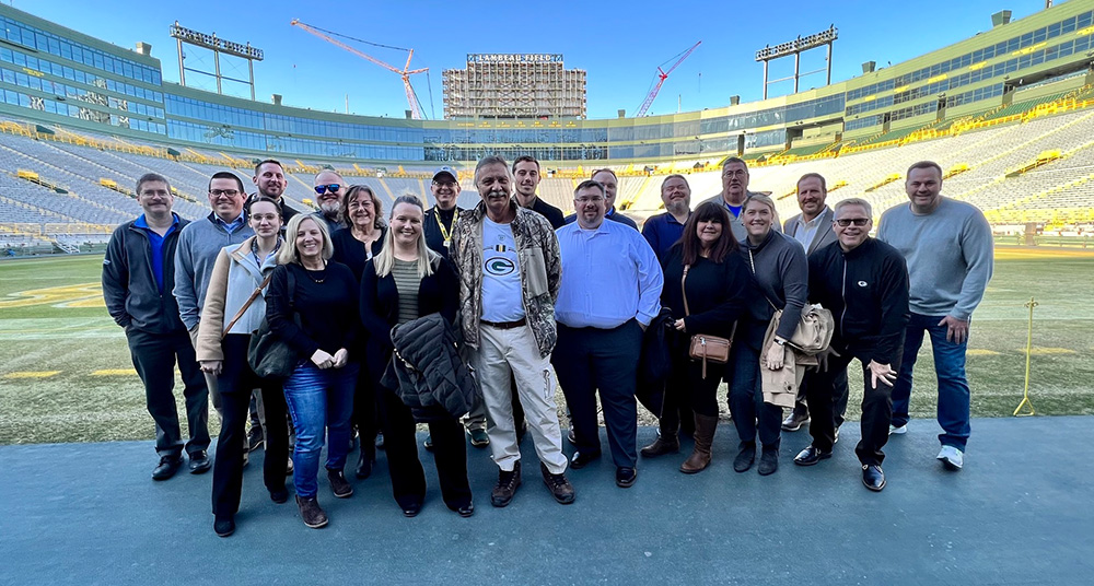 Team at Lambeau Field