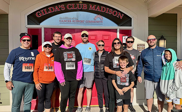 Rhyme staff and family at Gilda’s Club Madison’s Run/Walk 2024