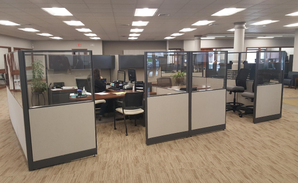 Bank of Mauston custom furniture remodel