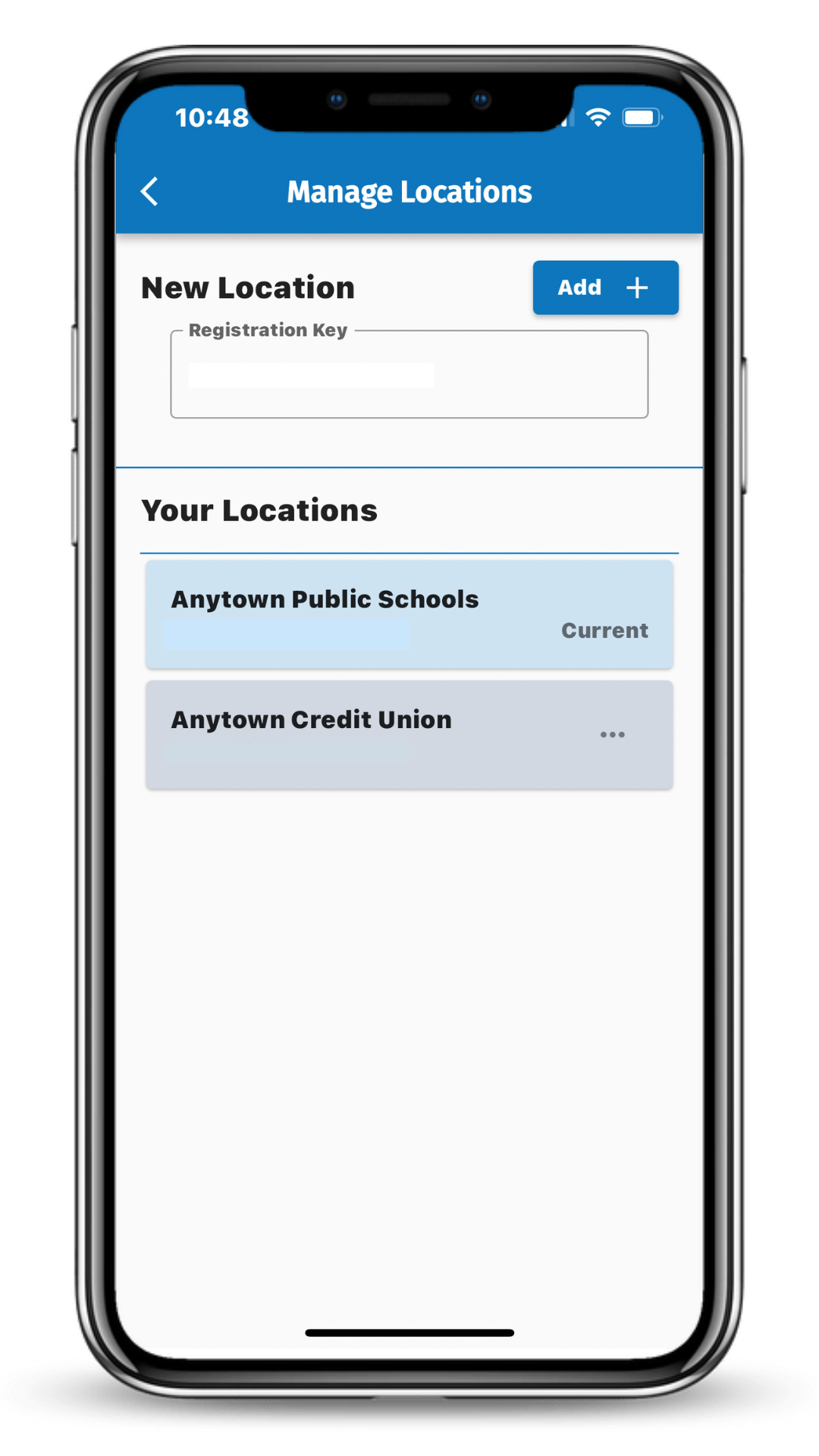 Rhyme Support App Locations Page