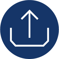 Job Management Icon in navy