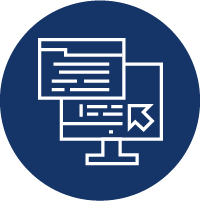 Web-to-Print Icon in Navy